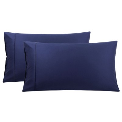 2 Pcs Soft Cotton with Zipper Closure Hotel Bedroom Pillow Covers - PiccoCasa