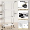 LunaLulinlk 4 Tier Slim Rolling Storage Cart, Kitchen Storage Organizer, Utility Shelving Unit - 2 of 4