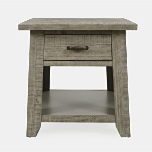 Jofran,Telluride Rustic Farmhouse Solid Wood End Table with Storage - 1 of 4