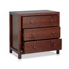MUSEHOMEINC ST1001E 31.5 Inch Tall Rustic Solid Wood 3 Drawer Storage Dresser Nightstand with Black Metal Rounded Knobs, Espresso - 2 of 4