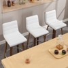 Bekrvio 26" Counter Height Bar Stools - PU Leather Swivel, L Shape Back, Upholstered, Mid-Century Modern Chairs for Kitchen Counter Island - 4 of 4
