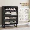 4 Dresser for Bedroom, 41.7" Tall Dresser, Freestanding Vertical Drawer Cabinet with Storage, Wooden Closet Storage Chest for Living Room, Hallway - 2 of 4