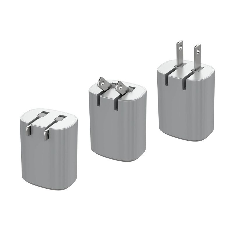 Just Wireless Single USB 2.4A Wall Charger (with Apple Lightning Cable) - Slate, 3 of 4