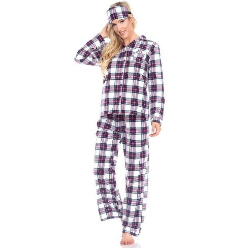 Cozy & Curious Women's Sleepwear 3-Piece Flannel Pajama Set Pajama
