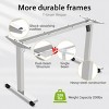 HOMDOX Elec-Standing Computer Desk Adjustable Height 63" × 24" Desk with outlet Rolling Wheels Dual-Beam Frame Mouse Pad Spliced Desktop Multifutnl - 4 of 4