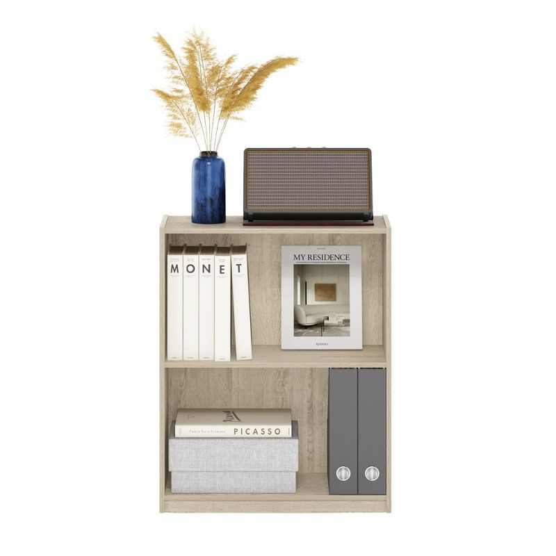 Furinno Gruen 2-Tier Open Shelf Bookcase, Metropolitan Pine, 2 of 5