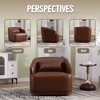 TiramisuBest Swivel Barrel Chair, Comfy Round Accent Sofa Chair for Living Room, 360 Degree Swivel Barrel Club Chair, Leisure Arm Chair - 4 of 4