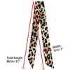 Allegra K Women's Skinny Leopard Printed Hairband Long Neckerchief Neck Scarf 2Pcs - 3 of 4