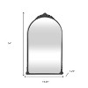 HomeRoots 34" Black Metal Arch Accent Mirror - 3 of 4