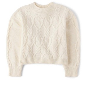 The Children's Place Girls Long Sleeve Cable Knit Cropped Chunky Sweater - 1 of 3