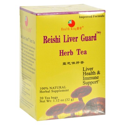 Health King Medicinal Teas Reishi Liver Guard Herb Tea - 1 Box/20 Bags