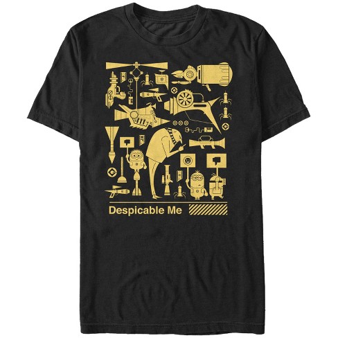 Men's Despicable Me 3 Minion Worker Strike T-shirt - Black - 4x Large ...