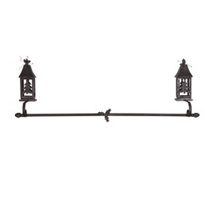 Transpac Metal 44.25 in. Gray Christmas Lantern Stocking Holder - 1 of 3