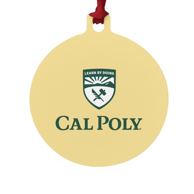 Cal Poly Primary Logo Aluminum Holiday Christmas Tree Ornament