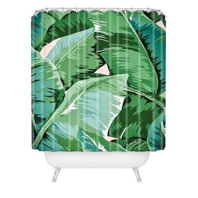 Gale Switzer Banana Leaf Grandeur Shower Curtain Green - Deny Designs