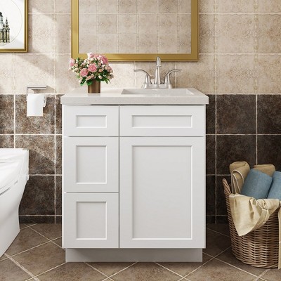 LOVMOR in Plywood Bath Vanity Cabinet with Drawers without Top for Kitchen, Bathroom, Living Room
