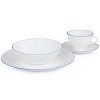 Oster Juego De Vajilla 16 Piece Opal Glass Dinnerware Set In White : Target