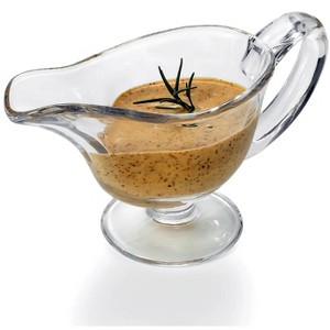Slickblue Classic Handblown Glass Gravy Boat - 10 oz, Clear, Perfect for Any Occasion - 1 of 4