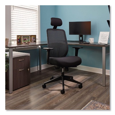 Black Mesh Mid-Back Task Chair with Adjustable Arms