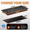 Home Intuition Victorian Floor Vent Cover 4X10 Inch  with Mesh Cover Trap Heat and Air Walkable Metal Floor Vent for HVAC Duct, Dark Grey - 4 of 4