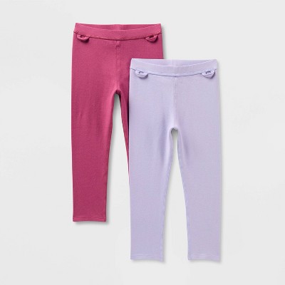 Toddler Girls' 2pk Adaptive Leggings - Cat & Jack™ Pink/Purple