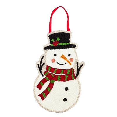 Evergreen Snowman Hooked Door Décor