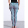INSPIRE CHIC Women's Printed Stripe High Waist Elastic Waistband Yoga Stirrup Pants - 4 of 4