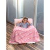 Intimo Mattel Barbie Logo On Repeat Soft Cuddly Plush Fleece Throw Blanket Wall Scroll Pink - 2 of 3