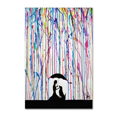 Marc Allante Sempre Colorful Rain Canvas Art 16'' x 24''
