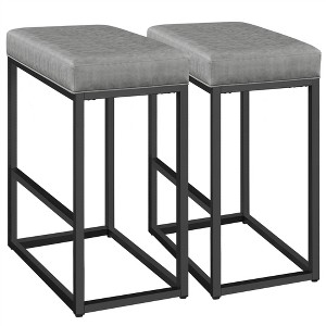 Yaheetech 30"H Bar Stools Backless Industrial Stool Modern Upholster Set of 2 - 1 of 4