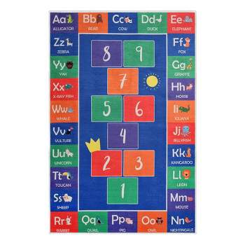 Educational Kids Cotton Rug for Playrooms, Kids Rooms, Classrooms, Indoor