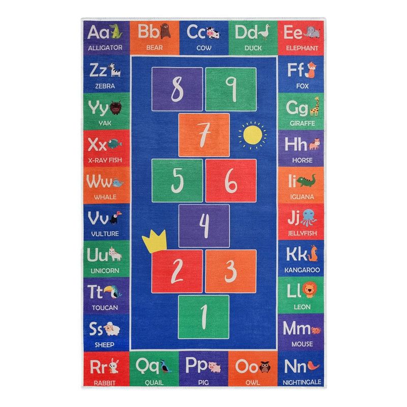 Educational Kids Cotton Rug for Playrooms, Kids Rooms, Classrooms, Indoor, 1 of 14