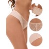 INSPIRE CHIC Women's Mid Waisted Briefs Smooth Silky Panties Soft Lace Breathable Underpants - 3 of 4