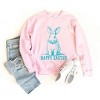 Simply Sage Market Women's Graphic Sweatshirt Happy Easter Bunny Outline - 3 of 4