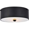 Elegant Lighting Hazen 2 light 12 inch Flat Black flush mount - 3 of 4