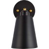 Elegant Lighting Halycon 5 inch black and brass wall sconce - 3 of 4