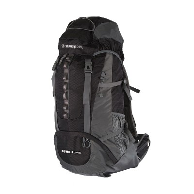 black camping backpack