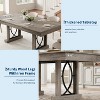 TackView 71''Wooden Kitchen Table with 2-Drawers,Large Tabletop & Sturdy Frame,Rectangular Dining Table with Double Pedestal for 6-8 - 4 of 4
