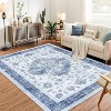Acekool Vintage Washable Rug – Soft Low-Pile Medallion Design, Non-Slip & Pet-Friendly for Living Room, Bedroom, Office - 2 of 4