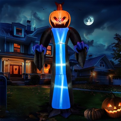 Joyfy 12 FT Halloween Inflatables Outdoor Decorations, Scary Pumpkin Inflatable with LEDs for Halloween Indoor Outdoor Yard Lawn Garden Decorations