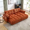 Oversized Chaise Lounge Lazy Single Sofa Couch Cozy Sleeper Sofa Bed with Switchable Armrest, USB Ports, Cup Holder, Side pocket & Pillow-ModernLuxe - 4 of 4