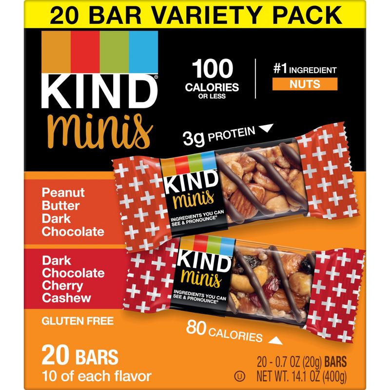 Kind Mini Peanut Butter Cherry Bars - 14.1oz/20ct, 3 of 7