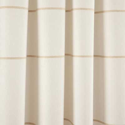Ivory and Wheat Cotton Boho Tassel Window Curtain Panels, 42"W x 95"L
