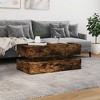 vidaXL Coffee Table - Smoked Oak Modern Coffee Table with RGB LED Lights - Engineered Wood, 35.4" x 19.7" x 15.7" - Living Room/Office/Lounge - 3 of 4