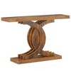 Resenkos Entryway Table, Console Sofa Table,39" Farmhouse Console Table Entryway Table with Geometric Base,Grey - 2 of 3
