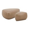 Jennifer Taylor Home Pebble 44" & 26" Rounded Triangle Cocktail Ottoman Set - 2 of 4
