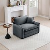 Comfortable Corduroy Deep Seat Single Sofa with Pillow, Ideal for Living Room, Bedroom, or Club - 3 of 4