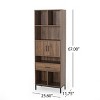 CAVINAS Bookcases for Living Room 4-Tier 31.5" W Storage Cabinet Bookcase with Iron Legs and Drawer, Cabinets for Office - 3 of 4