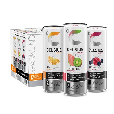 CELSIUS Sparkling Original Variety Pack Functional Energy Drink - 12pk/12 fl oz Cans