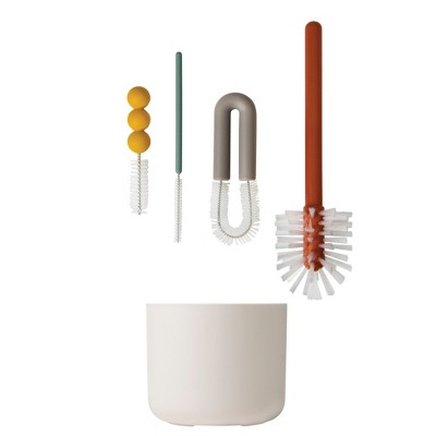 Modern Minimalist Baby Bottle Cleaning Brush Set with Nylon Bristles